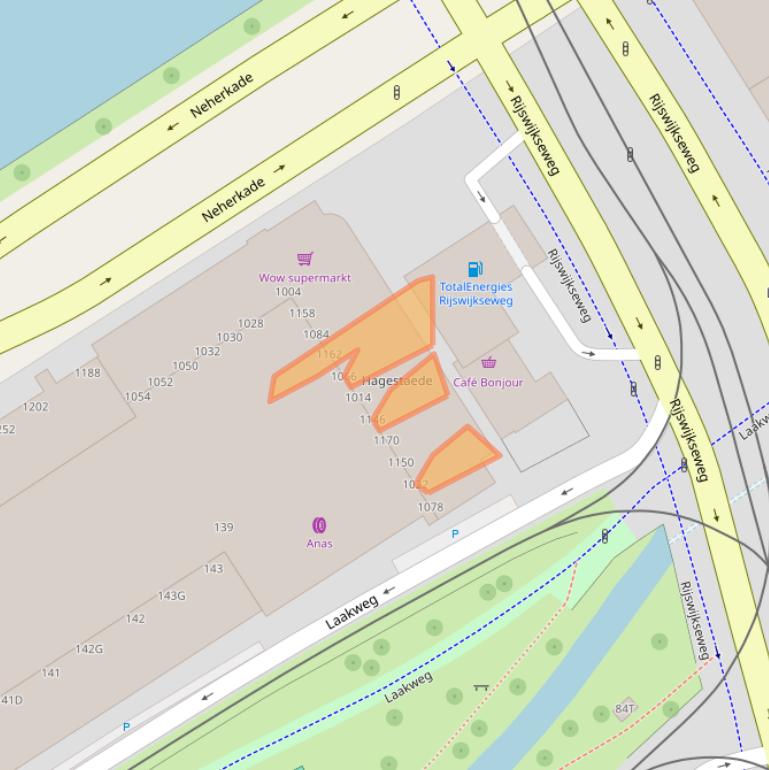 Kaart van postcodegebied 2521PZ.