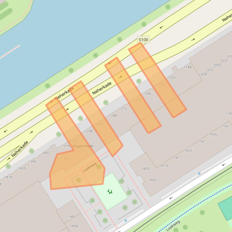 Kaart van postcodegebied 2521RB.