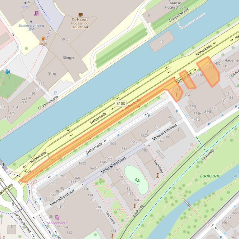 Kaart van postcodegebied 2521RD.