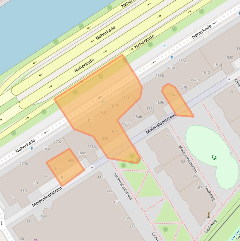 Kaart van postcodegebied 2521RG.