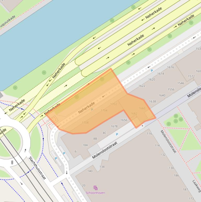 Kaart van postcodegebied 2521RH.