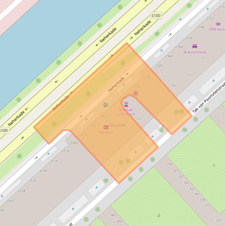 Kaart van postcodegebied 2521RR.