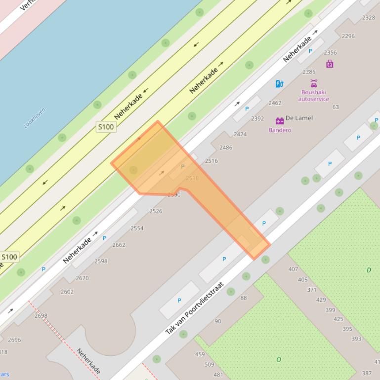 Kaart van postcodegebied 2521RS.