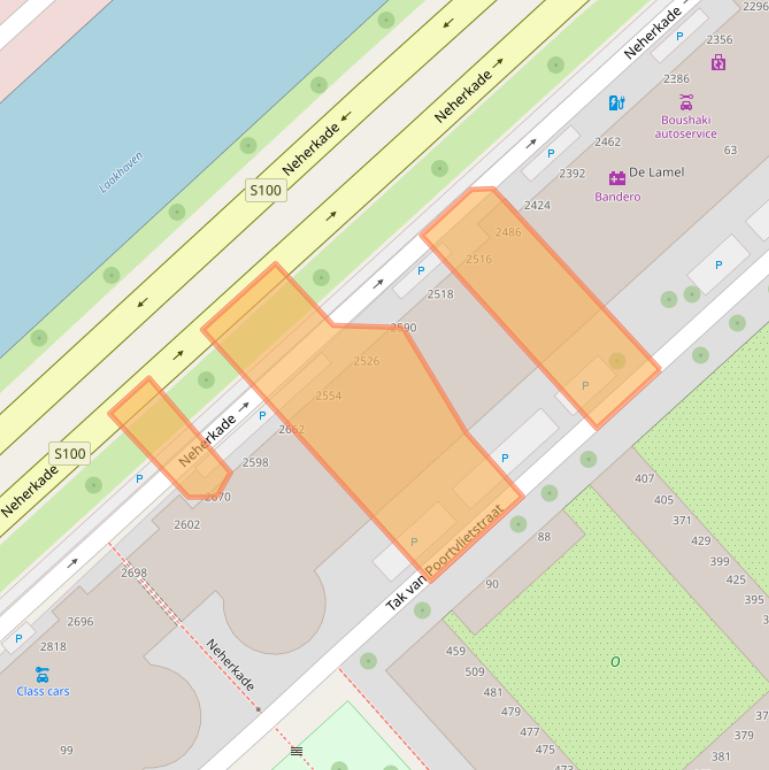 Kaart van postcodegebied 2521RT.