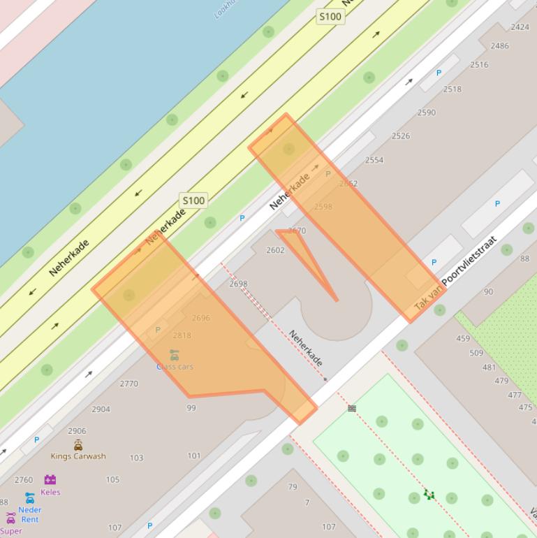 Kaart van postcodegebied 2521RW.