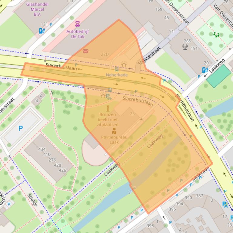 Kaart van postcodegebied 2521SB.
