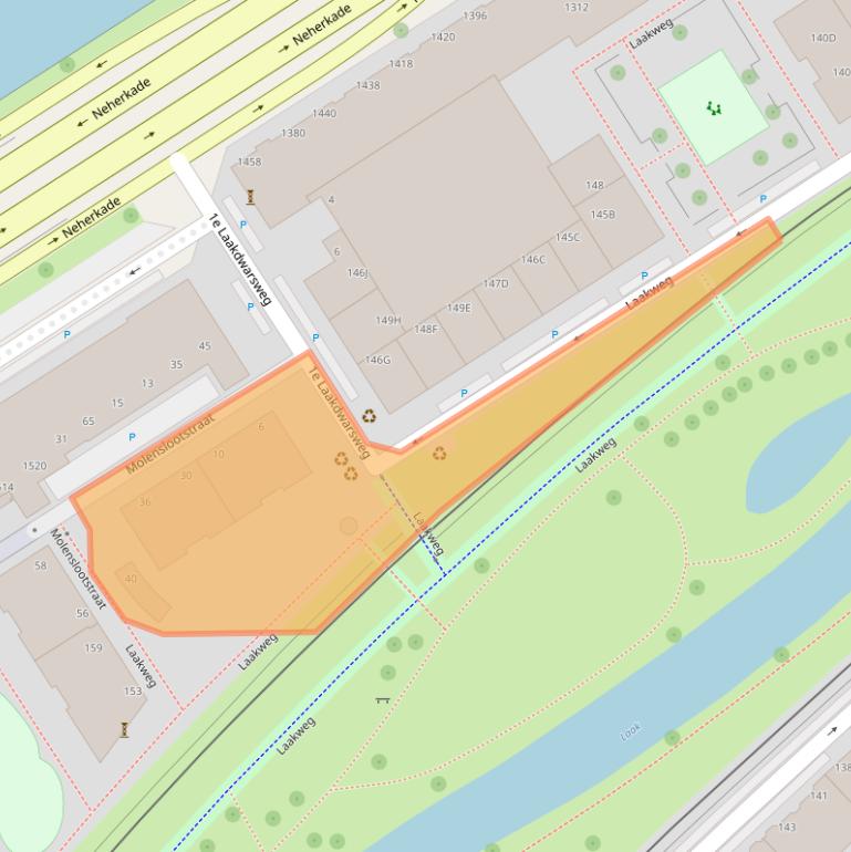 Kaart van postcodegebied 2521SJ.