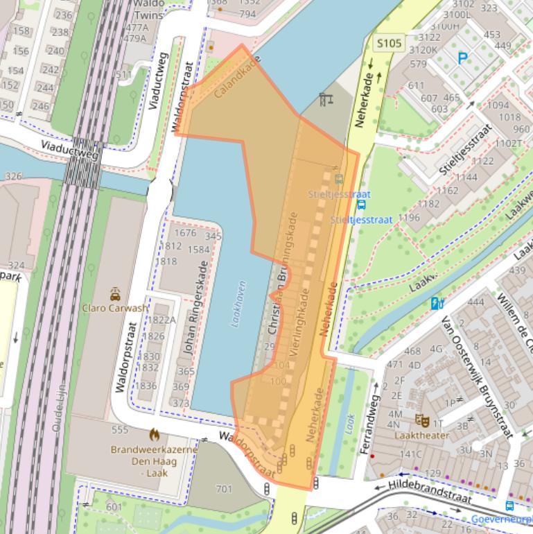 Kaart van postcodegebied 2521SM.