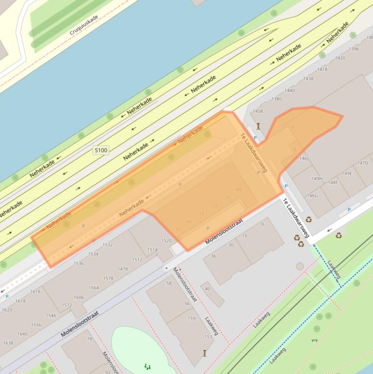 Kaart van postcodegebied 2521SP.