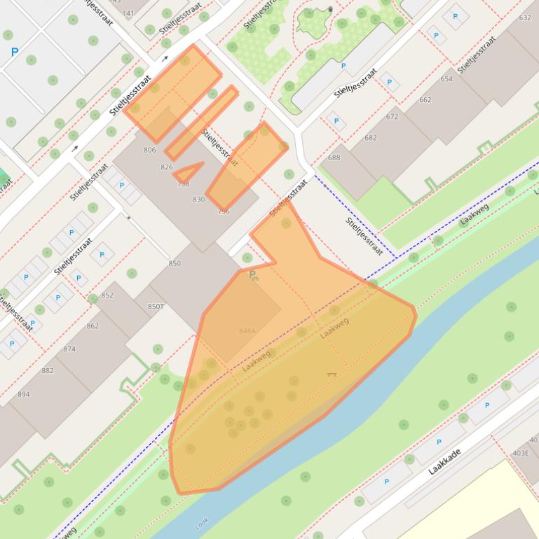 Kaart van postcodegebied 2521TD.