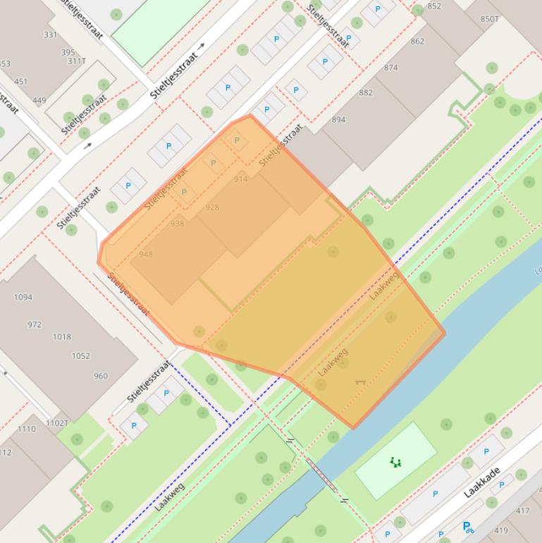 Kaart van postcodegebied 2521TG.