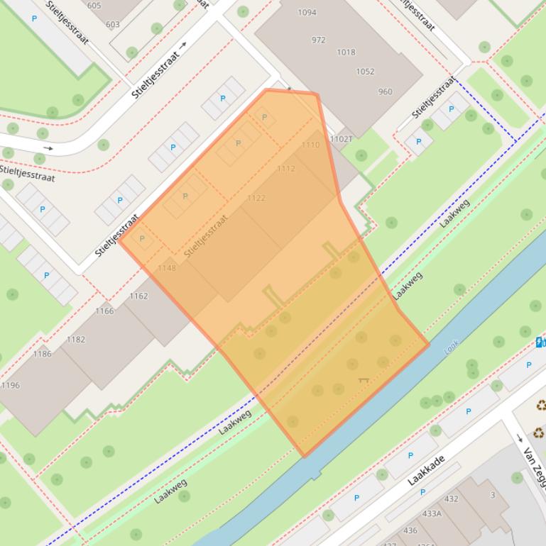 Kaart van postcodegebied 2521TM.