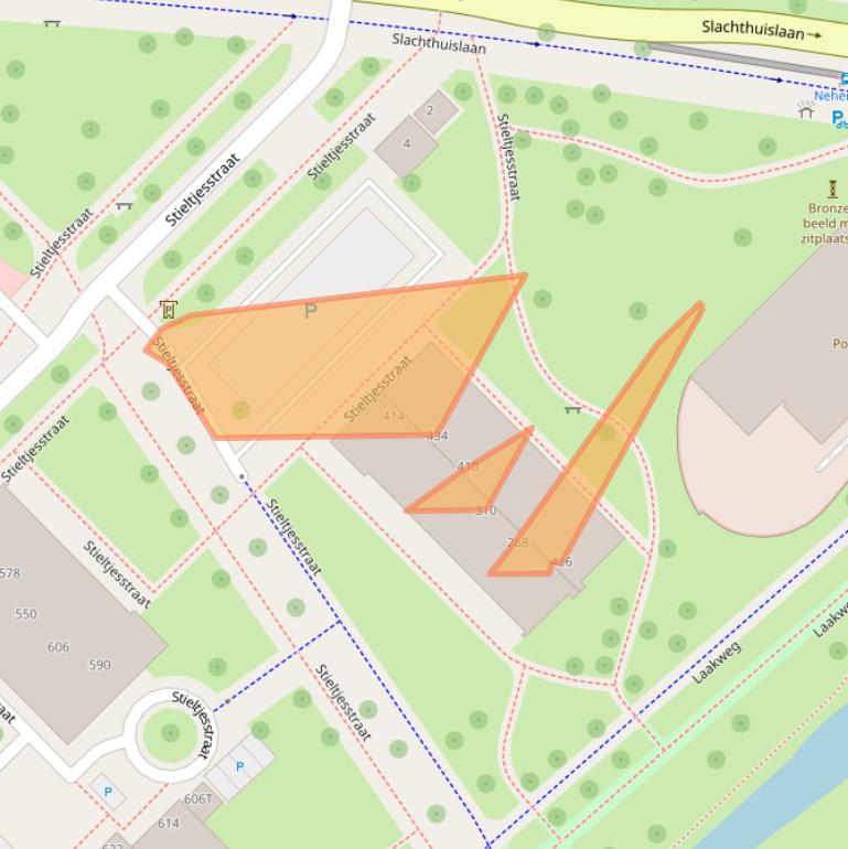 Kaart van postcodegebied 2521TS.