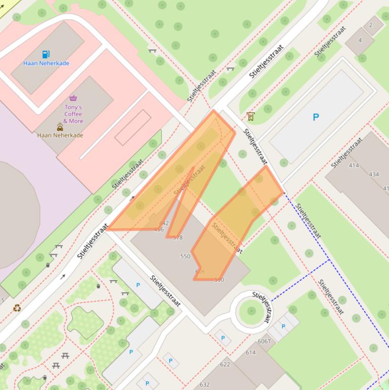 Kaart van postcodegebied 2521TV.