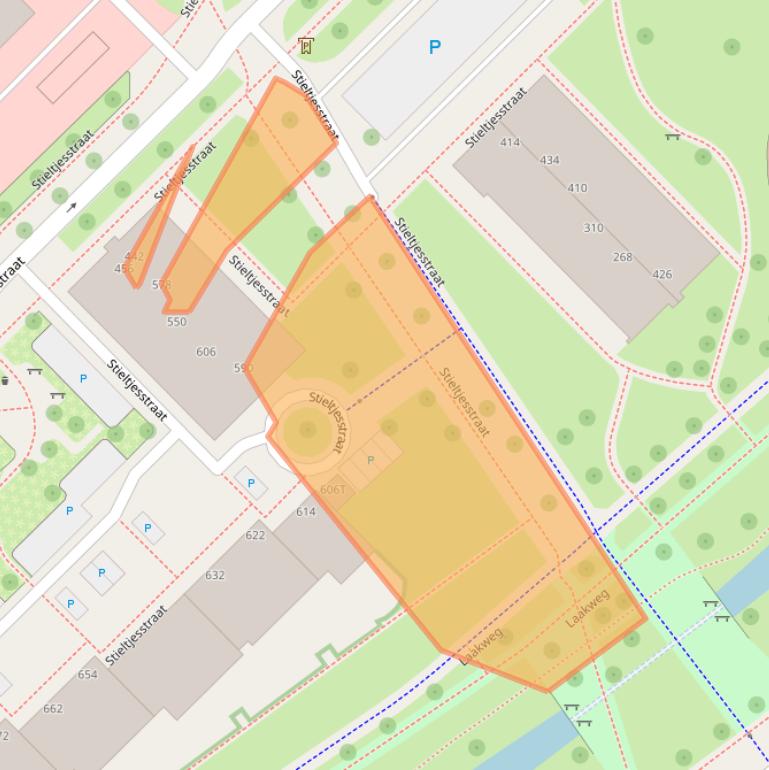 Kaart van postcodegebied 2521TW.