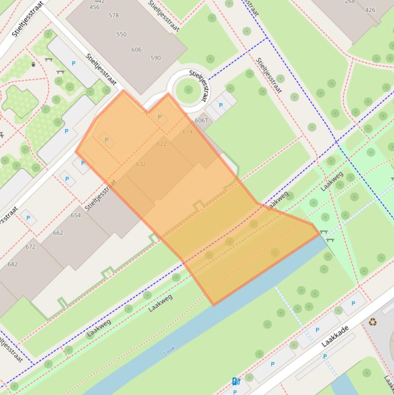 Kaart van postcodegebied 2521TX.