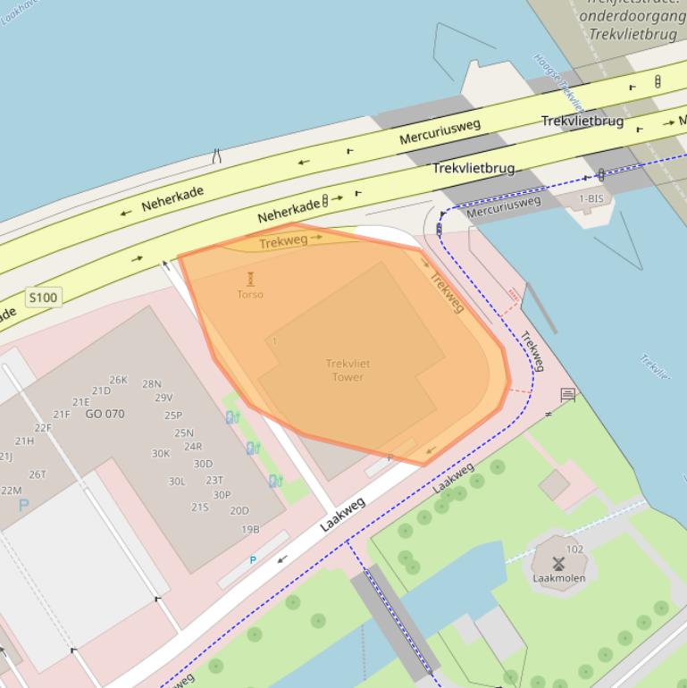 Kaart van postcodegebied 2521VA.