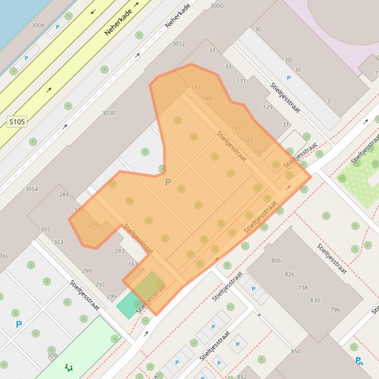 Kaart van postcodegebied 2521VJ.