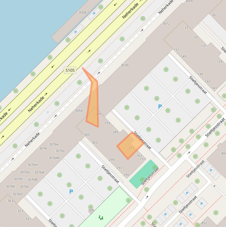 Kaart van postcodegebied 2521VK.