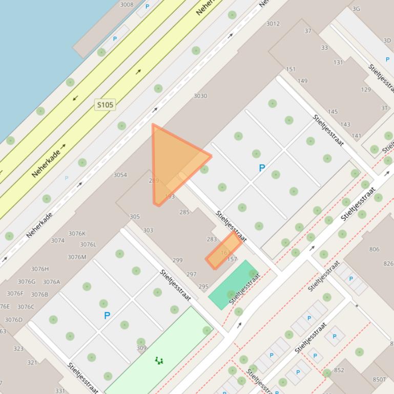 Kaart van postcodegebied 2521VL.