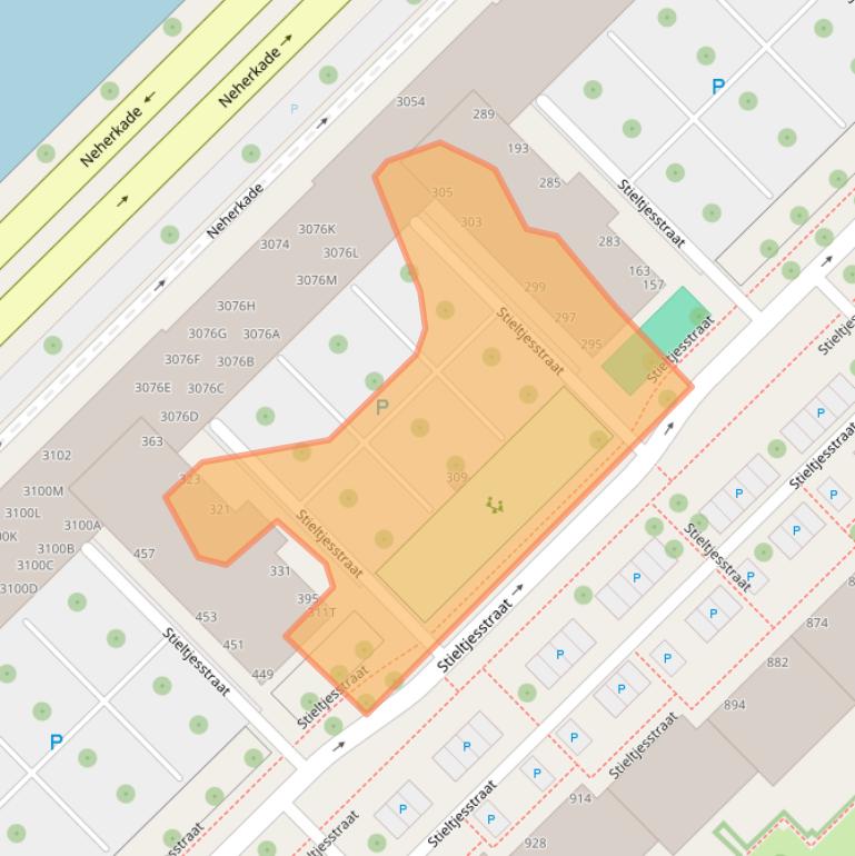 Kaart van postcodegebied 2521VM.