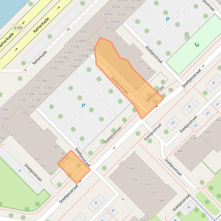 Kaart van postcodegebied 2521VR.