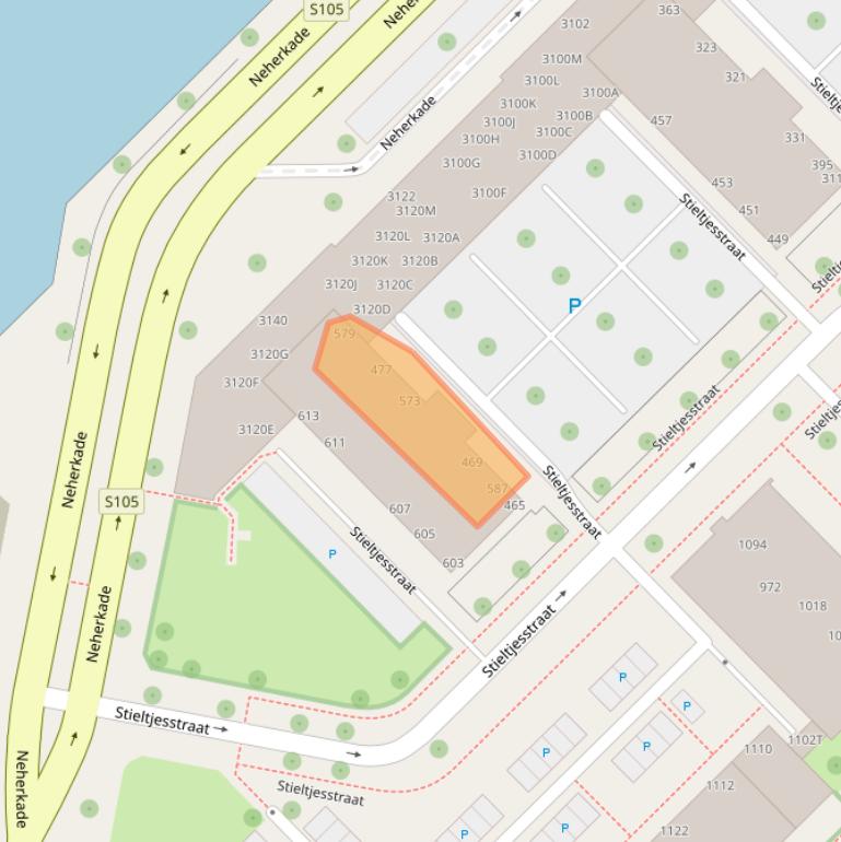 Kaart van postcodegebied 2521VS.