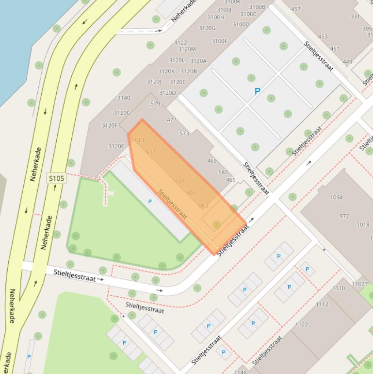 Kaart van postcodegebied 2521VT.