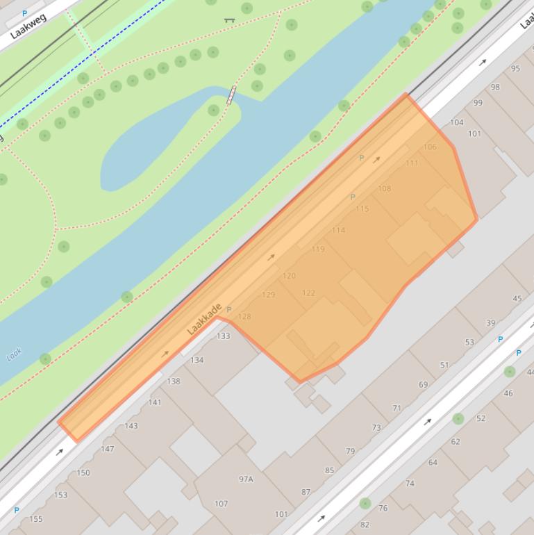 Kaart van postcodegebied 2521XG.