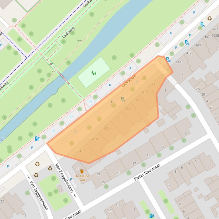 Kaart van postcodegebied 2521XX.