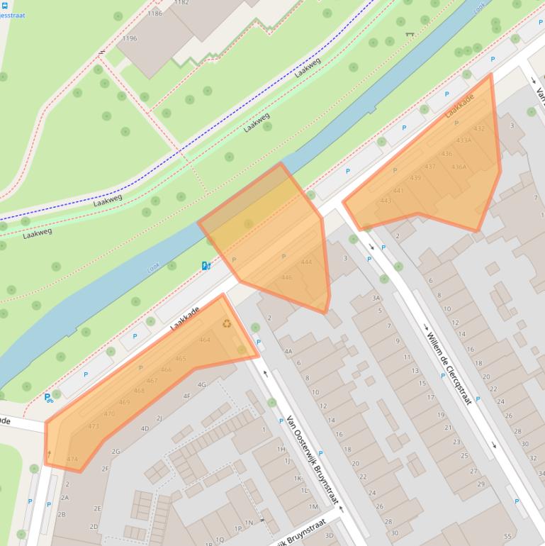 Kaart van postcodegebied 2521XZ.