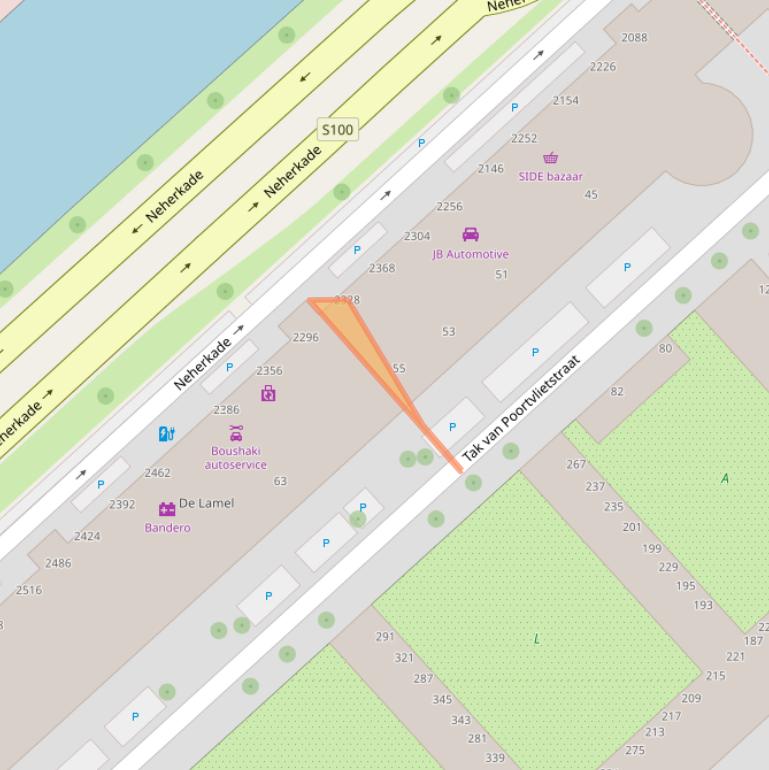 Kaart van postcodegebied 2521ZA.