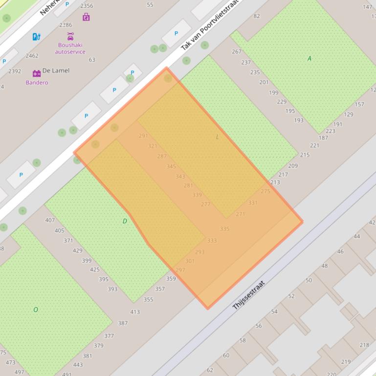 Kaart van postcodegebied 2521ZH.