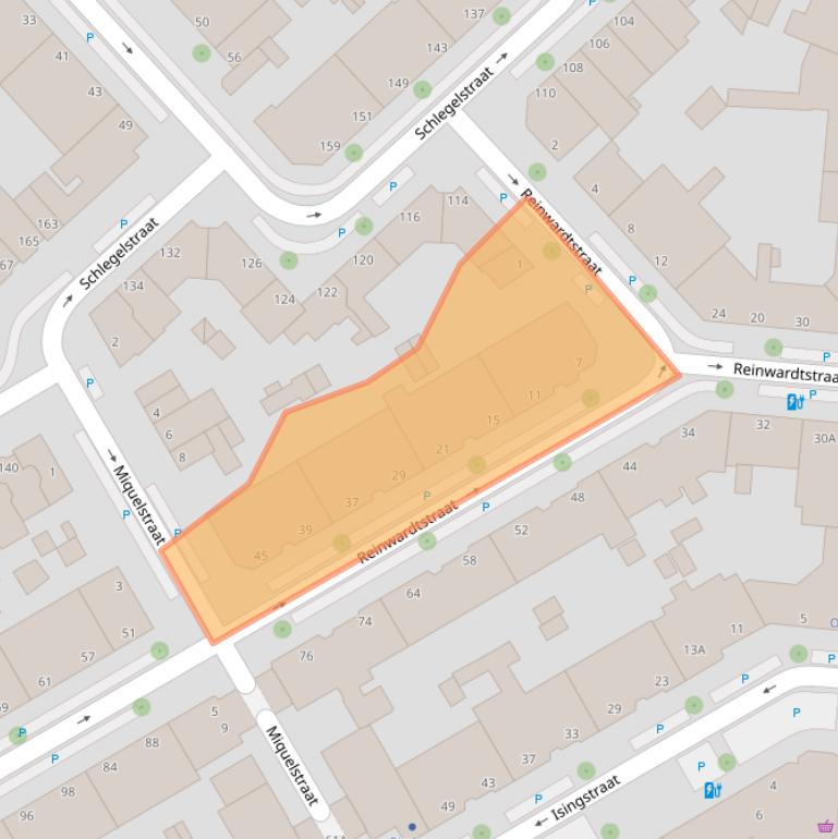 Kaart van postcodegebied 2522AA.