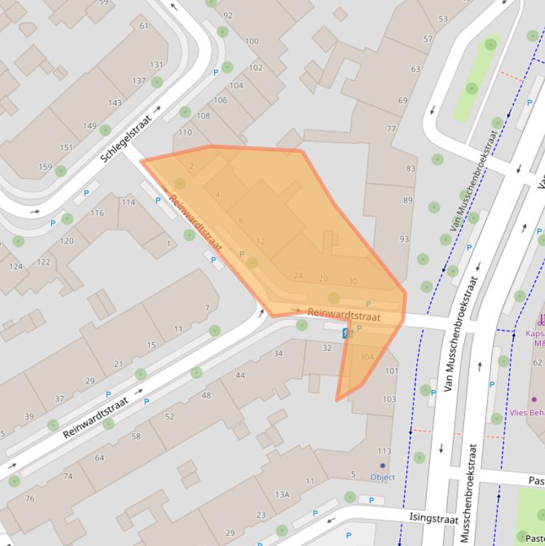 Kaart van postcodegebied 2522AC.