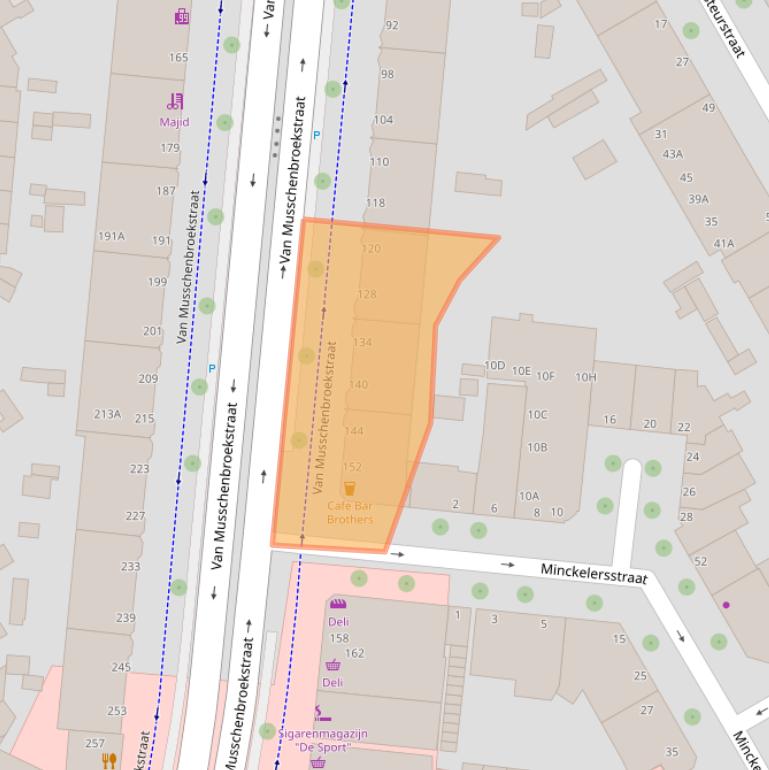 Kaart van postcodegebied 2522AV.