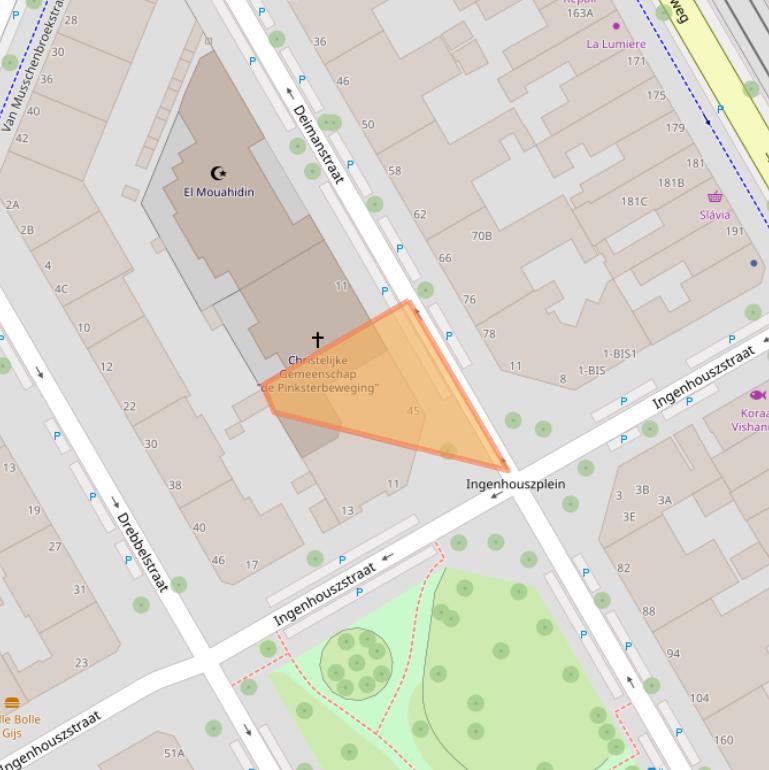 Kaart van postcodegebied 2522BC.