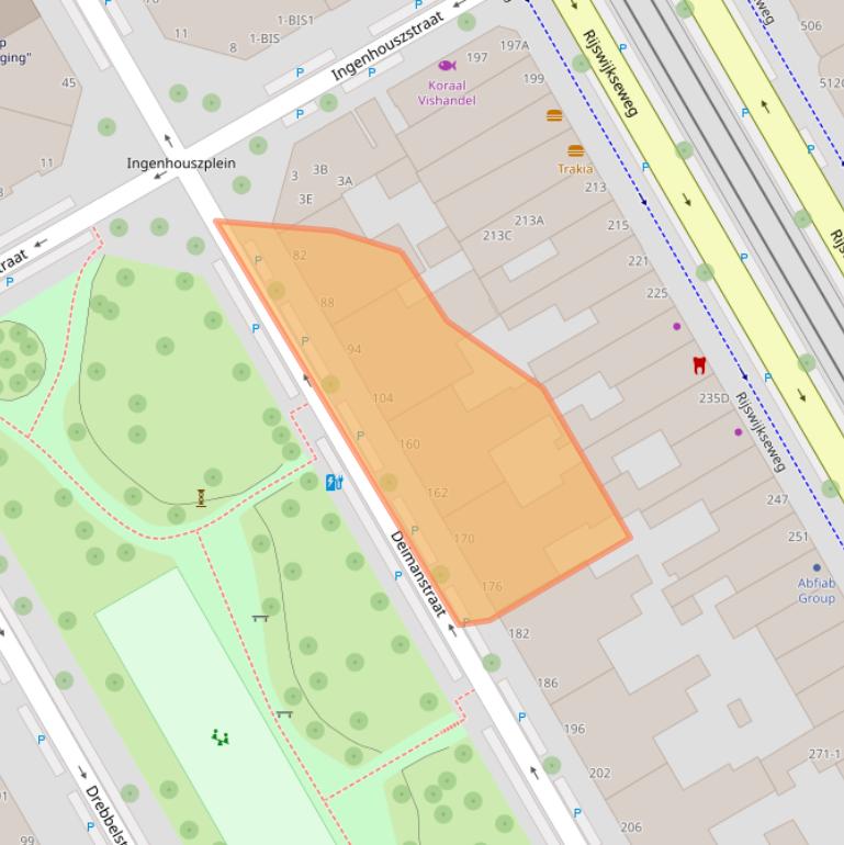 Kaart van postcodegebied 2522BN.