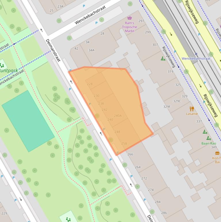 Kaart van postcodegebied 2522BR.