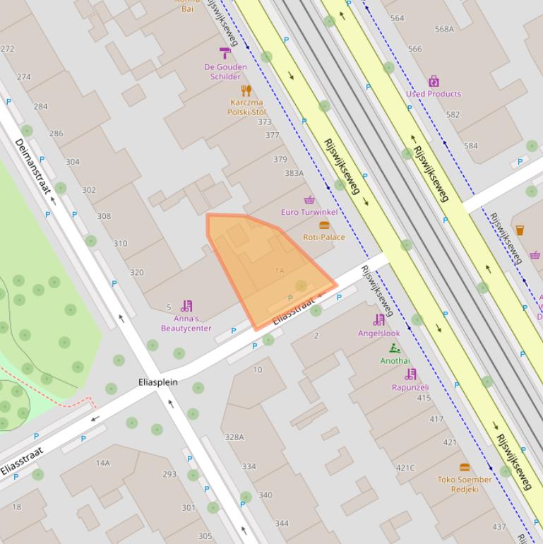 Kaart van postcodegebied 2522BZ.