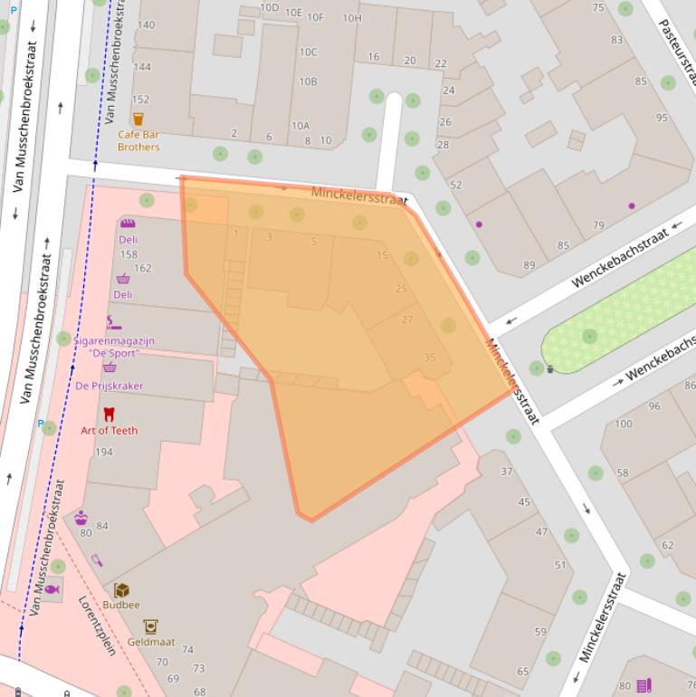 Kaart van postcodegebied 2522CC.