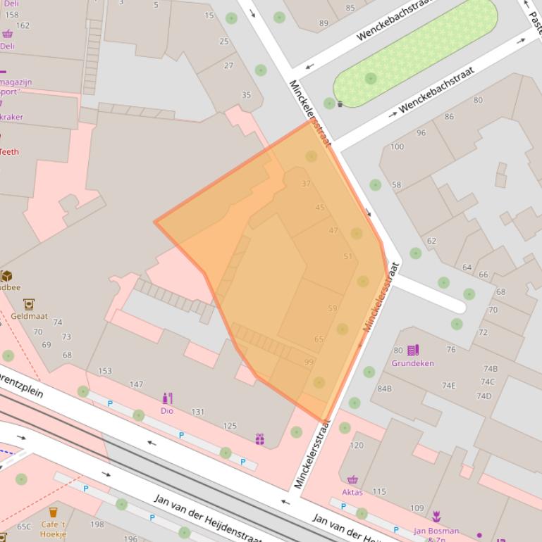 Kaart van postcodegebied 2522CD.