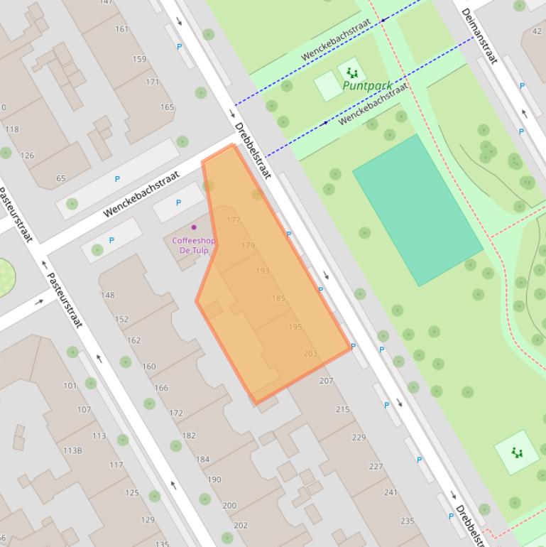 Kaart van postcodegebied 2522DA.