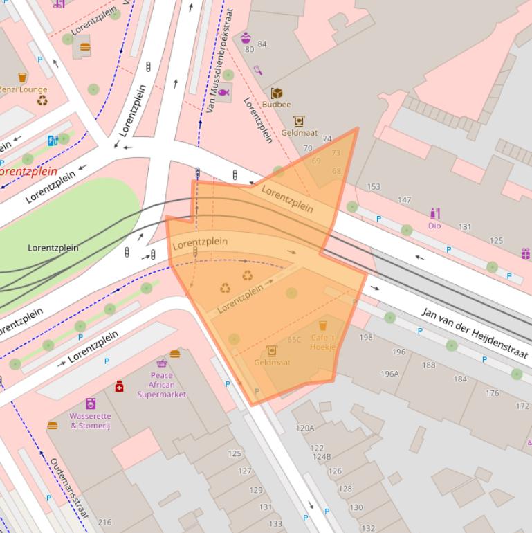 Kaart van postcodegebied 2522EG.