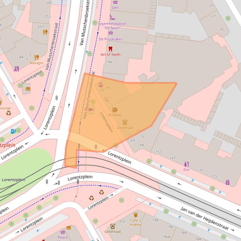 Kaart van postcodegebied 2522EH.