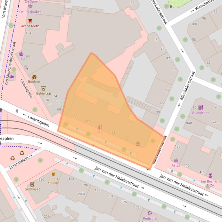 Kaart van postcodegebied 2522EN.
