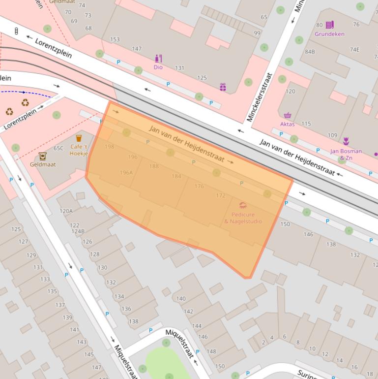 Kaart van postcodegebied 2522EV.
