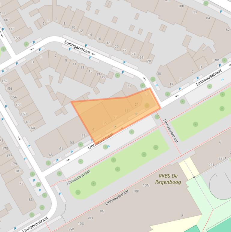 Kaart van postcodegebied 2522GB.