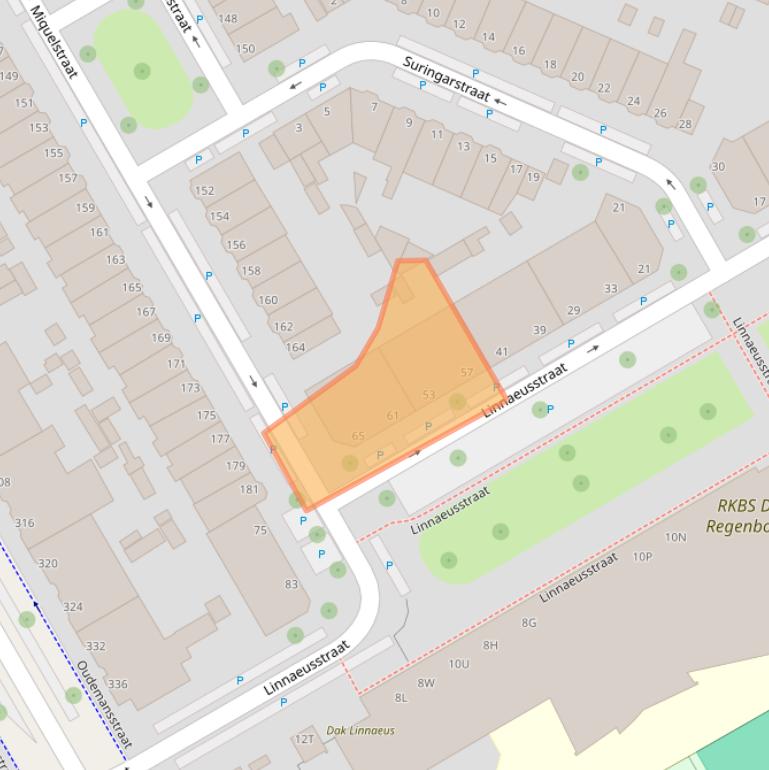 Kaart van postcodegebied 2522GC.