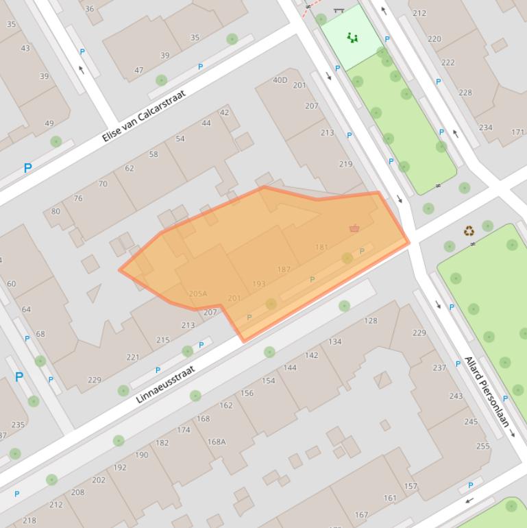 Kaart van postcodegebied 2522GK.